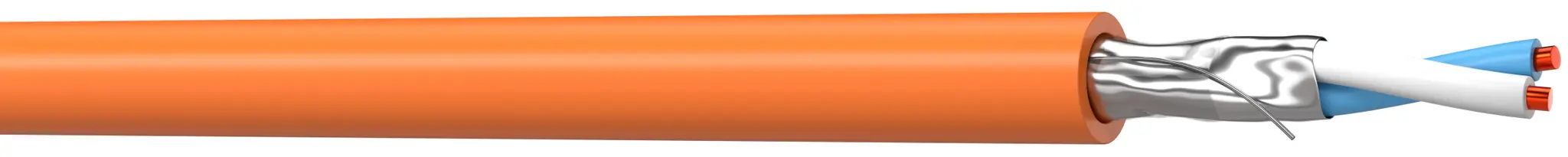CAE Einzeladerleitung 0,9 mm², 19 AWG 100m Orange Polyolefin isoliert 2 x 0,9 mm² Litzen CR1/C1