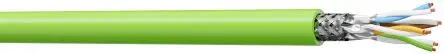Produktfoto 1 von AXINDUS Cat7 Ethernet-Kabel, 100 m, Grün Abgeschirmt Geschirmt, Polyurethan