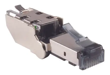 Produktfoto 1 von Multimedia Connect RJ45 Stecker RJ45-Steckverbinder, 1-Port 1-polig 360°-Schirmung Kabel Abgewinkelt