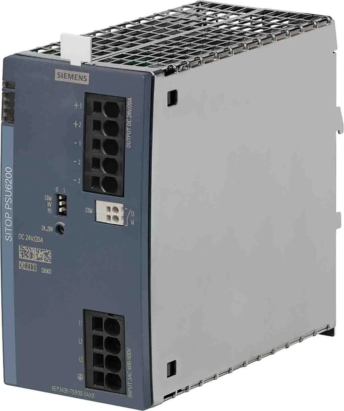 Produktfoto 1 von Siemens SITOP PSU6200 DIN-Schienen Netzteil Getaktet 24V dc / 20A 400 → 500V ac