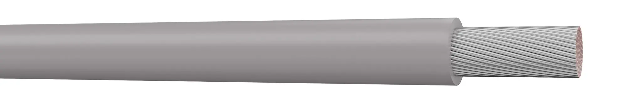 Produktfoto 1 von AXINDUS Einzeladerleitung 0,6 mm², 20 AWG 200m Grau PVC isoliert Ø 2.2 → 2.5mm 19 x 0,2 mm Litzen