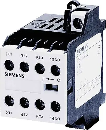 Produktfoto 1 von Siemens 3TG10 Elektrisches Relais 24 V-Spule, 3 -polig / 8.4 A 4 kW 3 Schließer, 1 Öffner Schalten von Kondensatoren