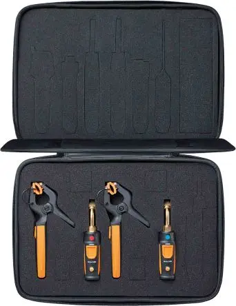 Produktfoto 1 von Testo Digitales Thermometer, Smart Probes AC & refrigeration test kit, Verdrahtet, 1 bis 150 °C ±1.3°C max, Messelement