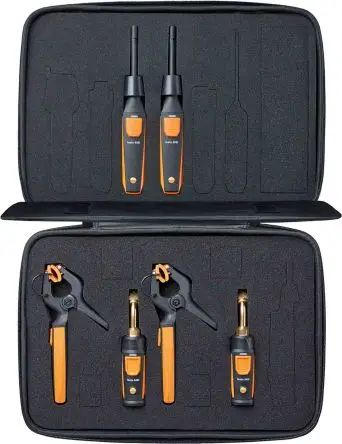 Produktfoto 1 von Testo Thermometerkit, Smart Probes AC & refrigeration test kit plus, Verdrahtet, 1 bis 150 °C ±1.3°C max, Messelement