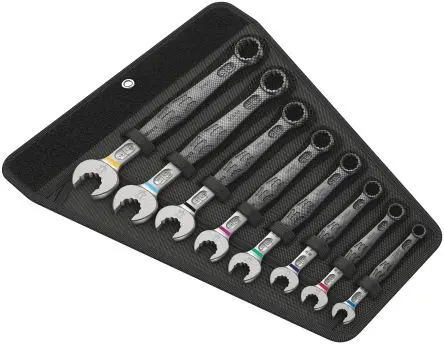 Produktfoto 1 von Wera Ringschlüsselsatz Ring-Maulschlüssel CrMo-Stahl, 8-teilig 7/16 to 3/4 in