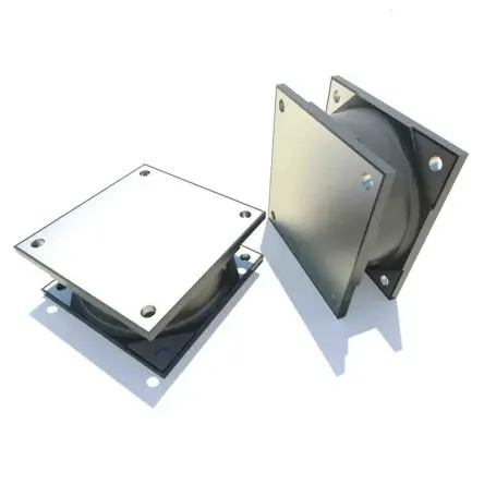 Produktfoto 1 von FIBET Naturgummi Vierkant Gummipuffer, Sandwich 11 mm 1650 daN, Ø 20 mm x 65 mm, 60 / bis 215 daN