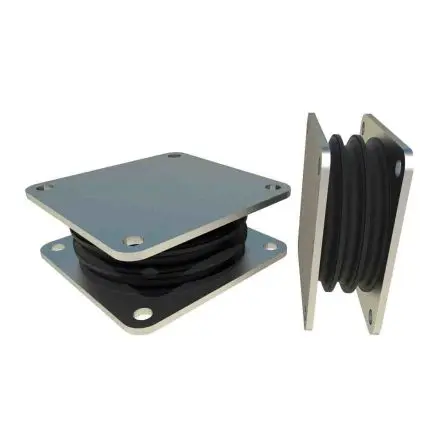 Produktfoto 1 von FIBET Naturgummi Vierkant Gummipuffer, Sandwich 13.5 mm 3000 daN, Ø 20 mm x 63 mm, 45 / bis 300 daN