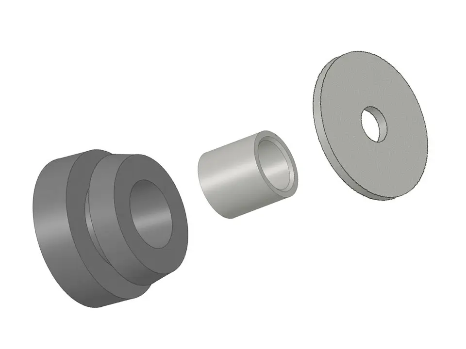 Produktfoto 1 von FIBET Gummi Vibrationsdämpfer, Ø 25mm x 14mm