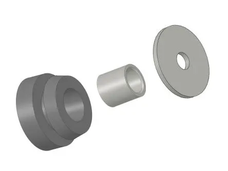 Produktfoto 1 von FIBET Naturgummi Rund Gummipuffer 8 mm 100 daN, Ø 20 mm x 14 mm, 50 / bis 100 daN