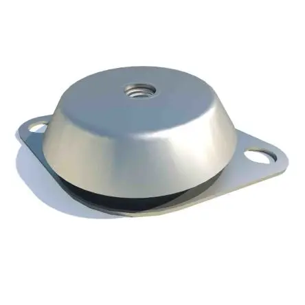 Produktfoto 1 von FIBET Naturgummi Rund Gummipuffer, Maschinenfuß Bohrung 10 mm M10 147 daN, Ø 20 mm x 30 mm, 45 / bis 147 daN