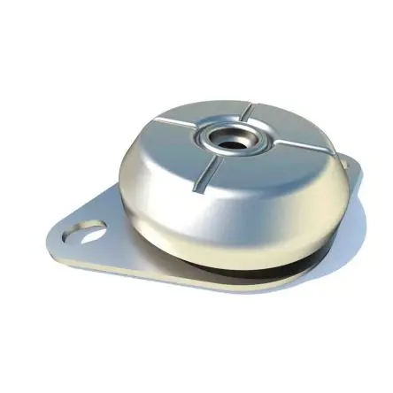 Produktfoto 1 von FIBET Naturgummi Rund Gummipuffer, Maschinenfuß Bohrung 12 mm M10 175 daN, Ø 20 mm x 35 mm, 45 / bis 175 daN