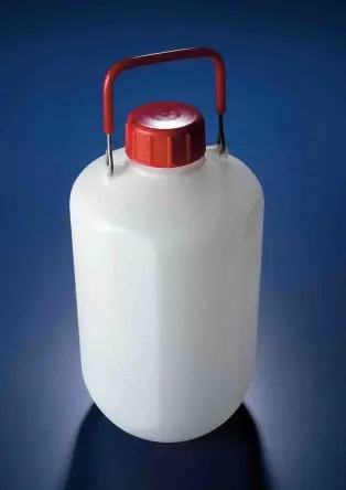 Produktfoto 1 von RS PRO Hochdichtes Polyethylen Laborflasche 5L, Ø 170 mm Glasballonflasche Weithalsig