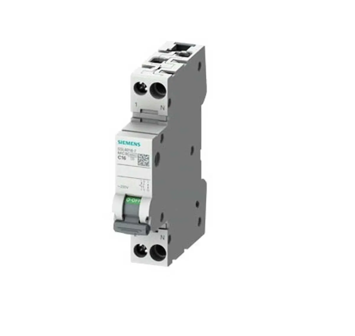 Produktfoto 1 von Siemens 5SL6 Miniaturüberlastschalter Typ B, Pol 1-polig 6 A 400 V ac, Abschaltvermögen 6 kA SENTRON