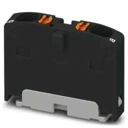 Produktfoto 1 von Phoenix Contact Verteilerblock 2-polig / 450V 17.5A, Polyamid Schwarz, IP20