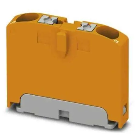 Produktfoto 1 von Phoenix Contact Verteilerblock 2-polig / 690V 24A, Polyamid Orange, IP20