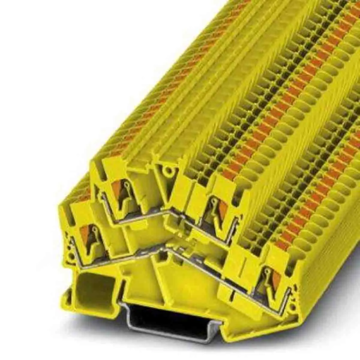 Produktfoto 1 von Phoenix Contact PTTBS Doppelstock Reihenklemmen 2 Gelb, 0.14 to 4 mm², 500 V Einsteck-Anschluss ATEX, IECEx