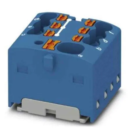 Produktfoto 1 von Phoenix Contact Verteilerblock 7-polig / 450V 17.5A, Polyamid Blau, IP20