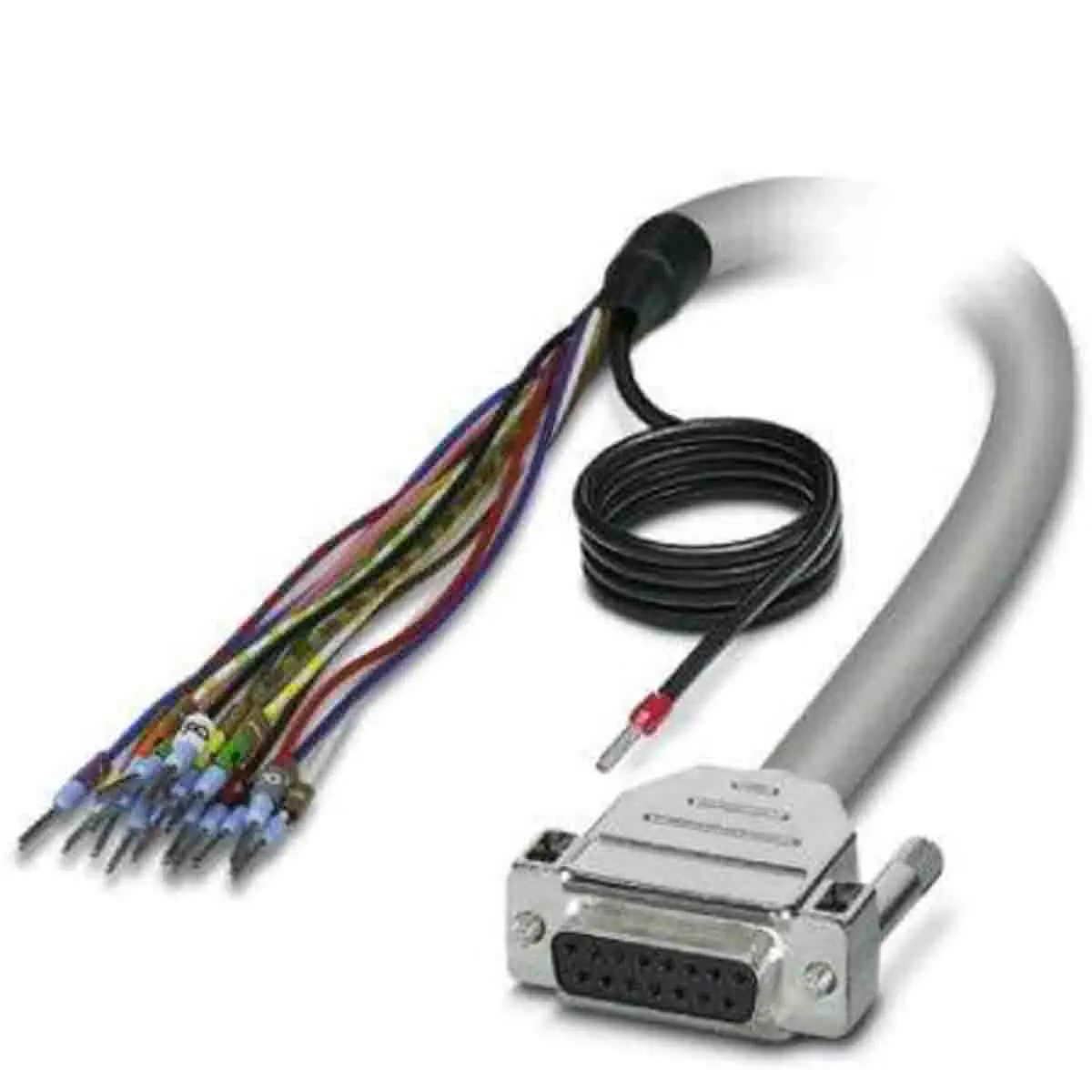 Phoenix Contact Kabel / DB15 Buchse / Nicht abgeschlossen, 6 m Polyvinylchlorid, Grau, RoHS