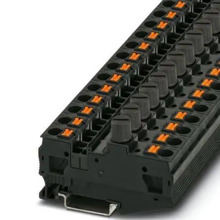 Produktfoto 1 von Phoenix Contact PT Modularer Sicherungs-Anschlussklemmenblock Schwarz Einsteck-Anschluss