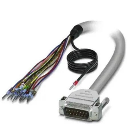 Produktfoto 1 von Phoenix Contact D15SUB Serielles Kabel / D-Sub, 15-polig Stecker / Nicht abgeschlossen, 1 m Halbsteifes
