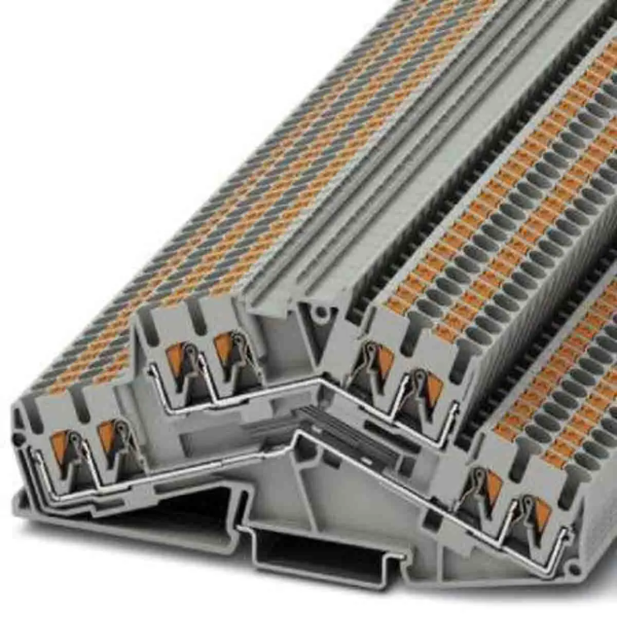 Produktfoto 1 von Phoenix Contact PTTBS Doppelstock Reihenklemmen 2 Grau, 0.14 to 4 mm², 500 V Einsteck-Anschluss