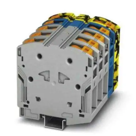 Produktfoto 1 von Phoenix Contact PTPOWER 50 DIN-Schienenklemme ohne Sicherung 1 Gelb, Grau, Blau, Schwarz, 10mm², 70 mm², 1500V ac