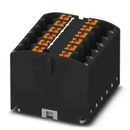 Produktfoto 1 von Phoenix Contact Verteilerblock 12-polig / 450V 24A, Polyamid Schwarz, IP20