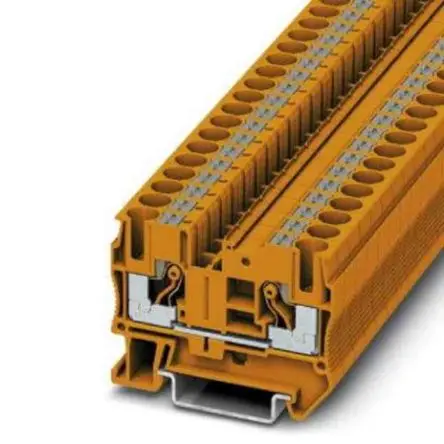 Produktfoto 1 von Phoenix Contact PT 6 Anschlussklemmenblock für Durchkontaktierung 1 Orange, 0.5mm², 10 mm², 1kV Einsteck-Anschluss