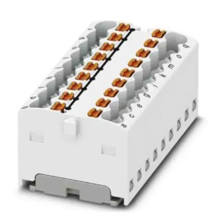 Produktfoto 1 von Phoenix Contact Verteilerblock 18-polig / 450V 17.5A, Polyamid Weiß, IP20