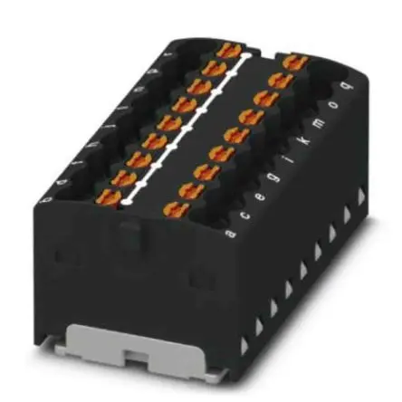 Produktfoto 1 von Phoenix Contact Verteilerblock 18-polig / 450V 17.5A, Polyamid Schwarz, IP20