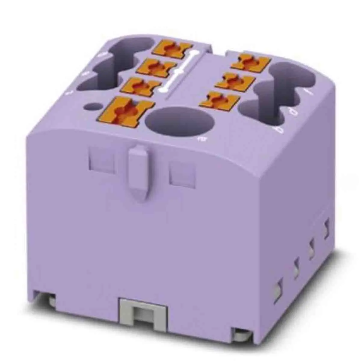 Produktfoto 1 von Phoenix Contact Verteilerblock 7-polig / 450 V 24A, Polyamid Violett, IP20