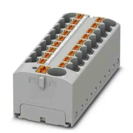 Produktfoto 1 von Phoenix Contact Verteilerblock 19-polig / 450V 32A, Polyamid Grau, IP20