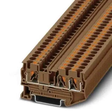 Produktfoto 1 von Phoenix Contact PT 4 Anschlussklemmenblock für Durchkontaktierung 1 Braun, 0.2mm², 6 mm², 800V Einsteck-Anschluss