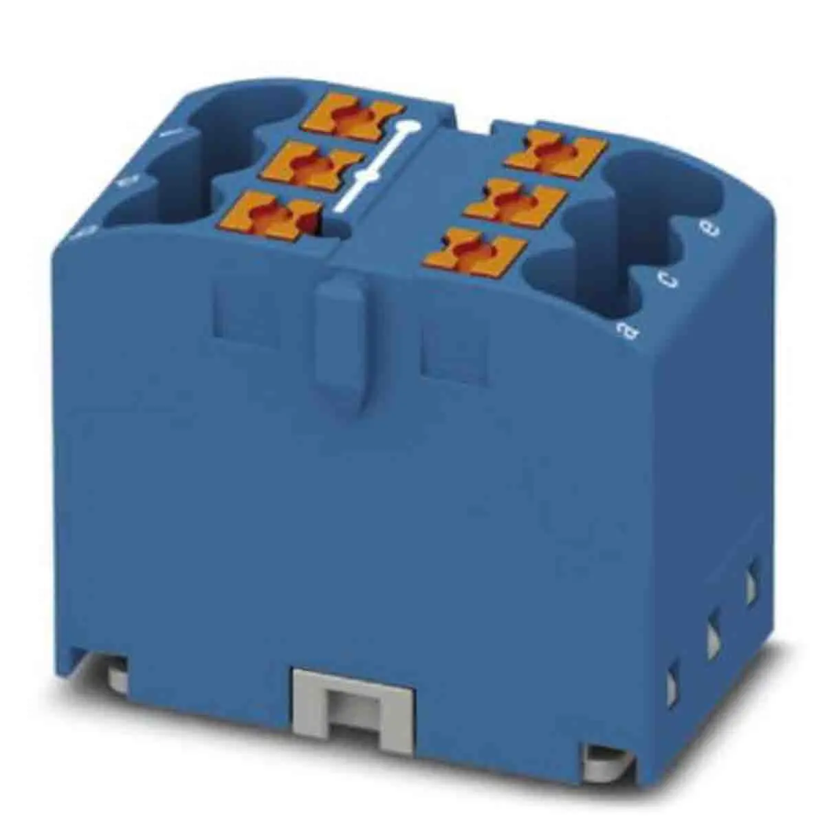 Produktfoto 1 von Phoenix Contact Verteilerblock 6-polig / 450 V 24A, Polyamid Blau, IP20
