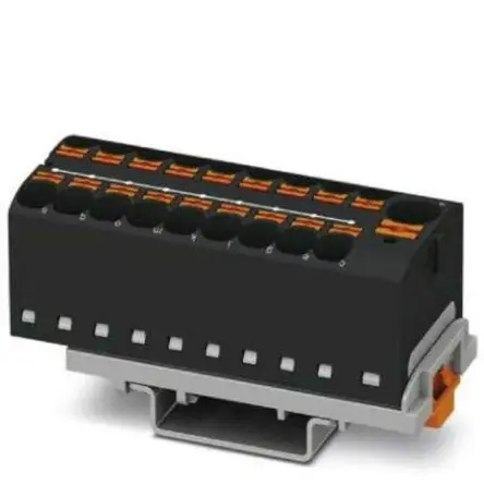 Produktfoto 1 von Phoenix Contact Verteilerblock 19-polig / 800V 32A, Polyamid Schwarz, IP20