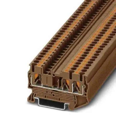 Produktfoto 1 von Phoenix Contact Anschlussklemmenblock für Durchkontaktierung 1 Braun, 0.14mm², 4 mm², 800V Einsteck-Anschluss IECEx/ATEX