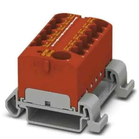 Produktfoto 1 von Phoenix Contact Verteilerblock 13-polig / 800V 32A, Polyamid Rot, IP20