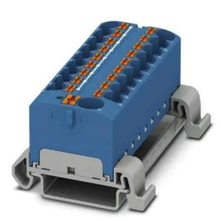 Produktfoto 1 von Phoenix Contact Verteilerblock 19-polig / 800V 32A, Polyamid Blau, IP20