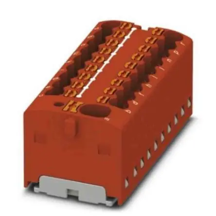Produktfoto 1 von Phoenix Contact Verteilerblock 19-polig / 450V 17.5A, Polyamid Rot, IP20