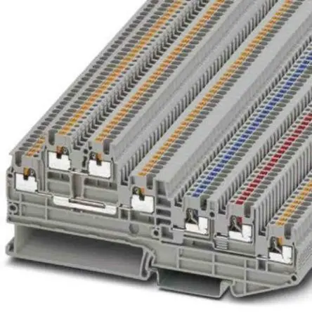 Produktfoto 1 von Phoenix Contact Anschlussklemmenblock DIN-Schiene 5 Grau, 0.14mm², 1.5 mm², 250V Einsteck-Anschluss