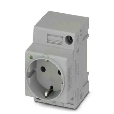 Produktfoto 1 von Phoenix Contact EO-CF Messing Netzsteckdose 16A Grau Schraubbefestigung