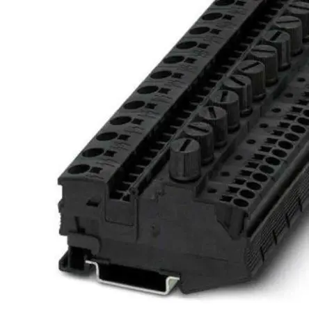 Produktfoto 1 von Phoenix Contact DT Modularer Sicherungs-Anschlussklemmenblock 1 Schwarz, 0.5mm², 10 mm², 500V Beinfeder Abgesichert