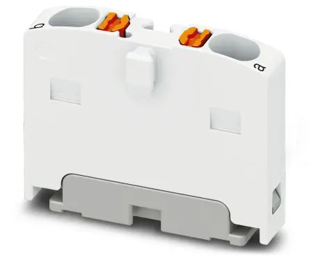 Produktfoto 1 von Phoenix Contact Verteilerblock 2-polig / 450V 17.5A, Polyamid Weiß, IP20