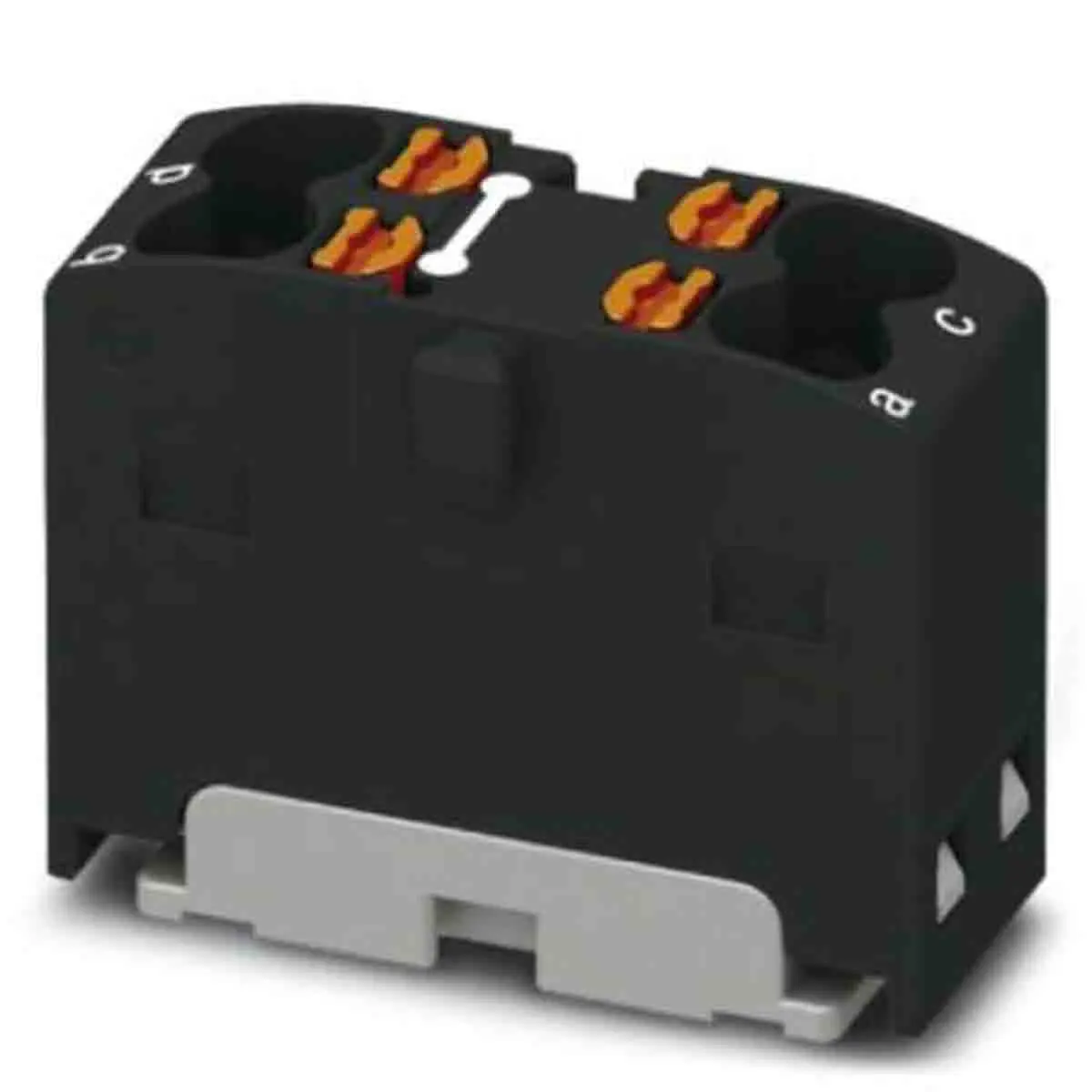 Produktfoto 1 von Phoenix Contact Verteilerblock 4-polig / 450 V 17.5A, Polyamid Schwarz, IP20