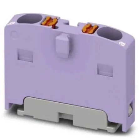 Produktfoto 1 von Phoenix Contact Verteilerblock 2-polig / 450V 17.5A, Polyamid Violett, IP20