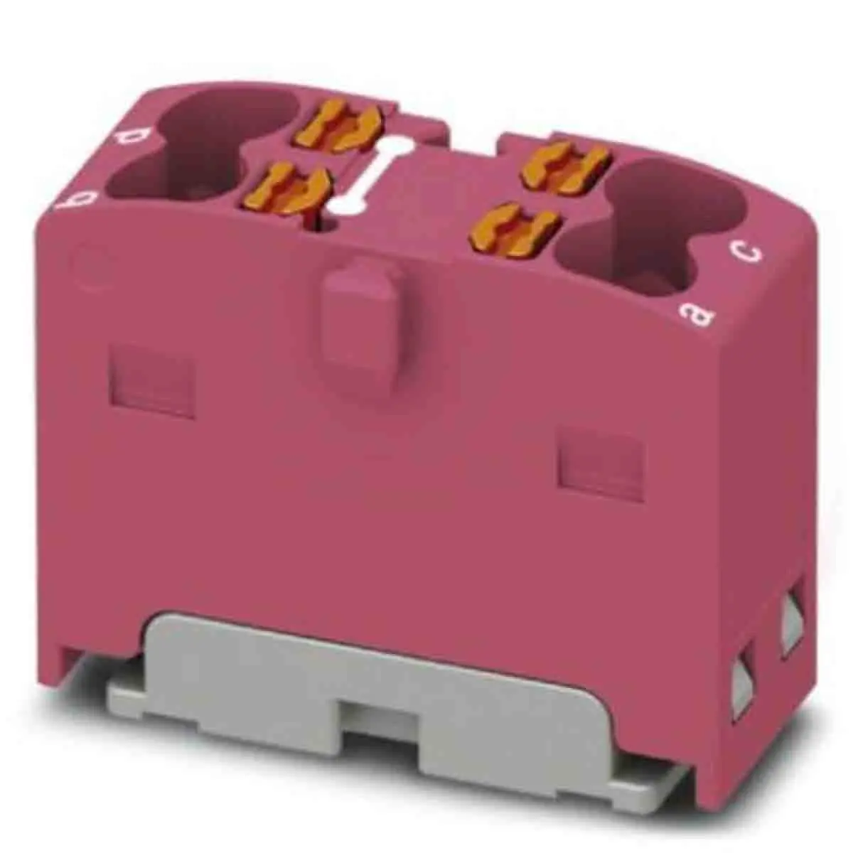 Phoenix Contact Verteilerblock 4-polig / 450 V 17.5A, Polyamid Rosa, IP20