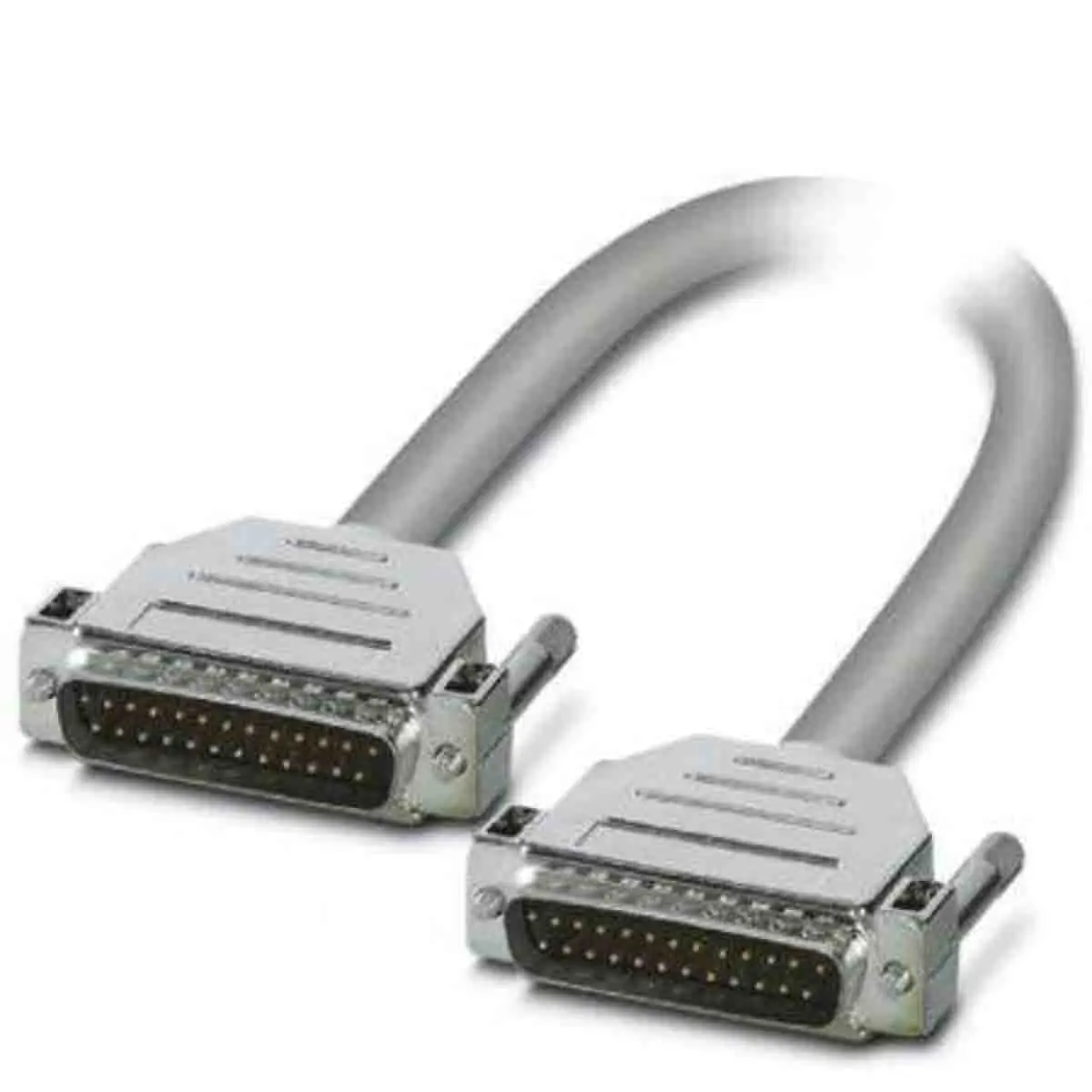 Produktfoto 1 von Phoenix Contact D25SUB Serielles Kabel / DB25-Stecker Stecker / DB25-Stecker Stecker, 2 m Halbsteifes Polyvinylchlorid,
