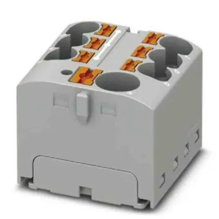 Produktfoto 1 von Phoenix Contact Verteilerblock 7-polig / 450V 32A, Polyamid Grau, IP20