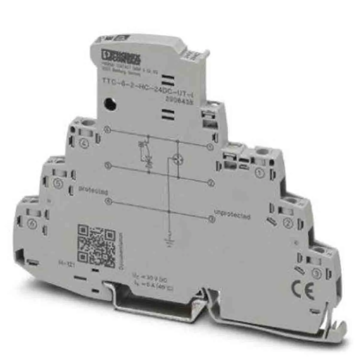 Produktfoto 1 von Phoenix Contact, Überspannungsschutz, 2-phasig 5 kA DIN-Hutschiene Isolated Signal Circuits
