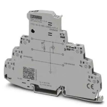 Produktfoto 1 von Phoenix Contact, Überspannungsschutz, 2-phasig 5 kA DIN-Hutschiene Isolated Signal Circuits